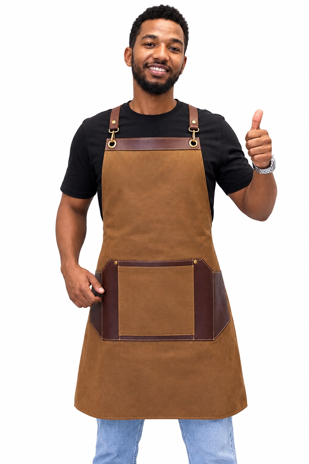 Harenna Canvas & Leather Barista Apron